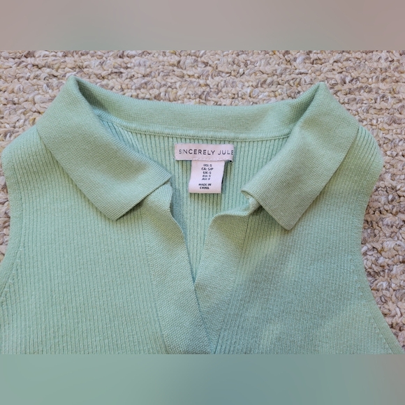 Sage Green Collared Tank - Picture 3 of 4